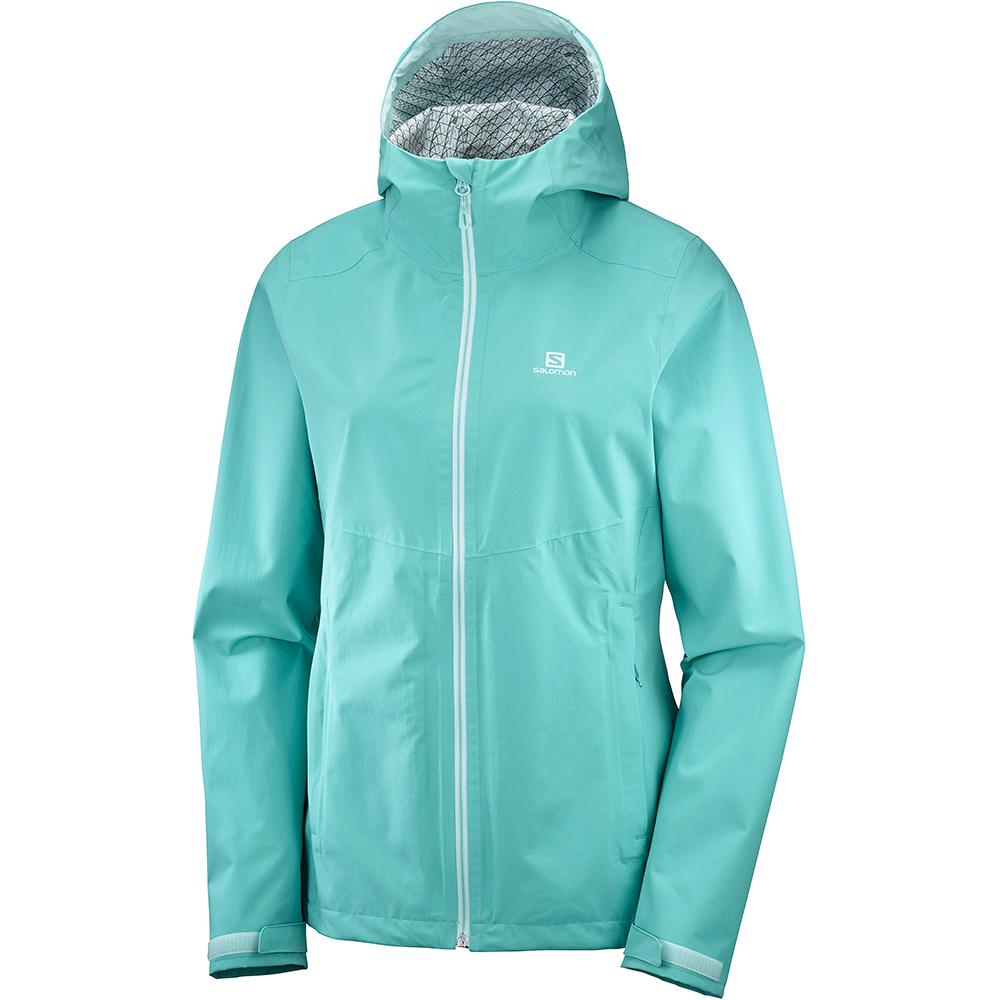 Salomon Singapore Womens Jackets - LA COTE FLEX 2.5L JKT W Turquoise | 97854-NVOF